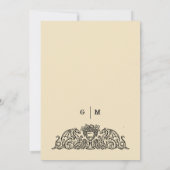 Vintage Celtic Knot Dragon Crest Wedding 招待状 (裏面)