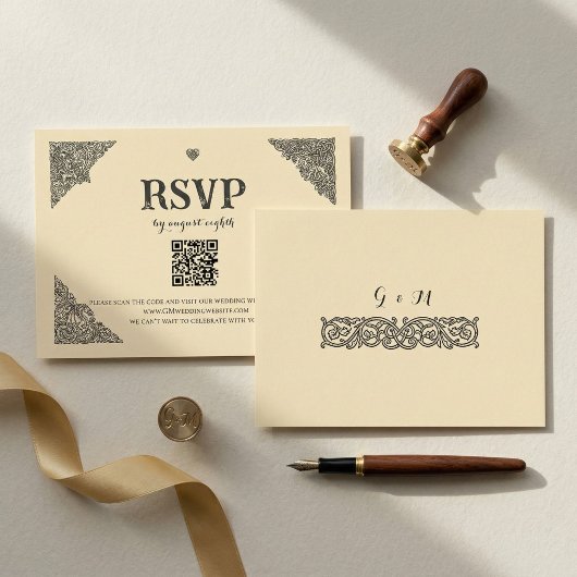 Vintage Celtic Knot RSVP Card