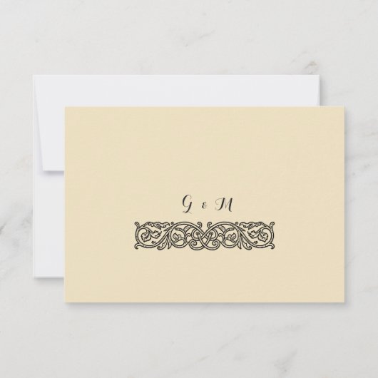 Vintage Celtic Knot RSVP Card (裏面)