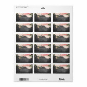 Vintage Chalkboard Boho Floral wedding  ラベル (フルシート)