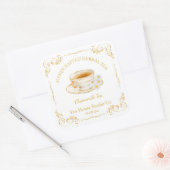 Vintage Chamomile Tea Square Label スクエアシール (封筒)