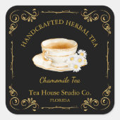 Vintage Chamomile Tea Square Label スクエアシール (正面)