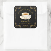 Vintage Chamomile Tea Square Label スクエアシール (バッグ)