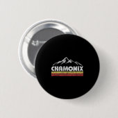 Vintage Chamonix Retro Mountain Mens Womens Souven 缶バッジ (正面&裏面)