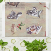 🐾 Vintage Charm of “The Gentleman Dogs”! 🐾 キッチンタオル (折り畳み)