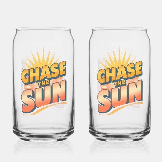 Vintage "Chase the Sun" Positive Energy ガラス缶 (正面)
