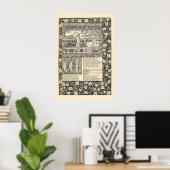 Vintage Chaucer Leaf by Kelmscott Press ポスター (ホームオフィス)