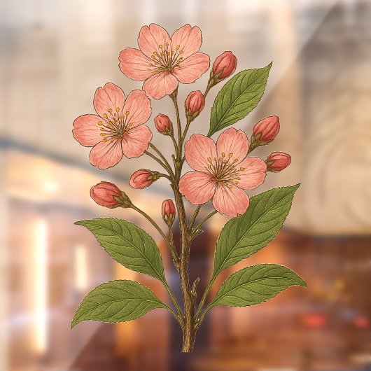 Vintage Cherry Blossom ウィンドウサイン (シート2)