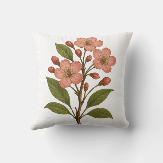 Vintage Cherry Blossom クッション (裏面)