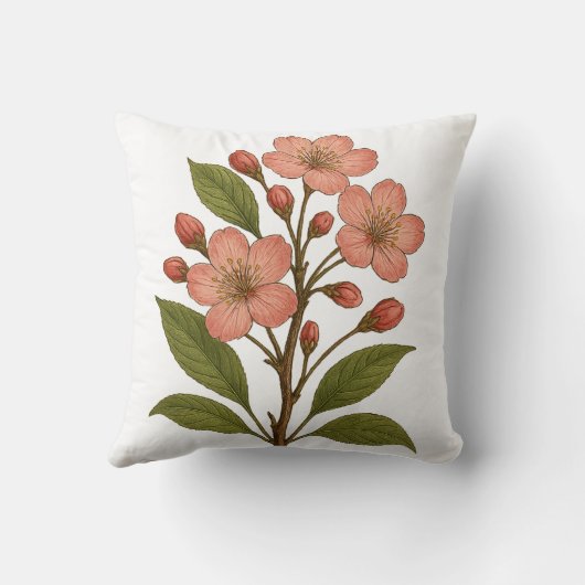 Vintage Cherry Blossom クッション (裏面)