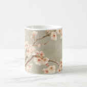 Vintage Cherry Blossom Sakura Branch コーヒーマグカップ (中央)
