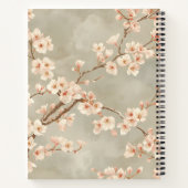 Vintage Cherry Blossom Sakura Branch ノートブック (裏面)
