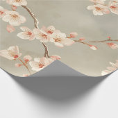 Vintage Cherry Blossom Sakura Branch ラッピングペーパー (角)