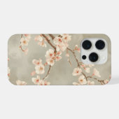 Vintage Cherry Blossom Sakura Branch iPhoneケース (裏面横)