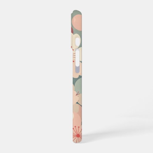 Vintage Cherry Blossoms iPhone 16ケース (左側面)
