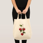 Vintage Cherry Illustration Tote Bag トートバッグ (正面(商品))