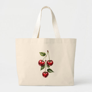 Vintage Cherry Illustration Tote Bag ラージトートバッグ