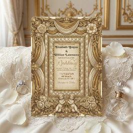 Vintage Cherub Angels Victorian Fairytale Wedding 招待状