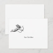 Vintage Cherub Cupid Love Wedding Celebration 出欠カード (正面/裏面)