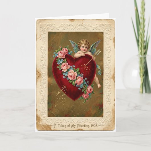 Vintage Cherub Love Arrow Card カード (正面)