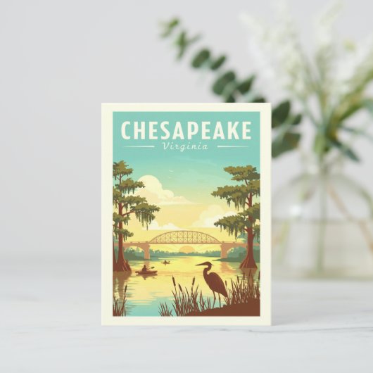 Vintage Chesapeake Virginia ポストカード (スタンド正面)