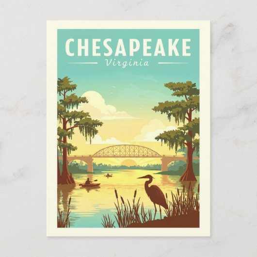 Vintage Chesapeake Virginia ポストカード (正面)