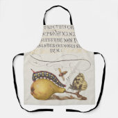 Vintage Chic Calligraphy butterfly Print エプロン (正面)