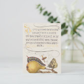 Vintage Chic Calligraphy butterfly Print ポストカード (スタンド正面)