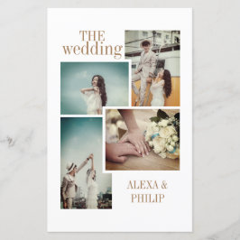Vintage Chic Photo Wedding menu