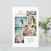 Vintage Chic Photo Wedding programs (スタンド正面)