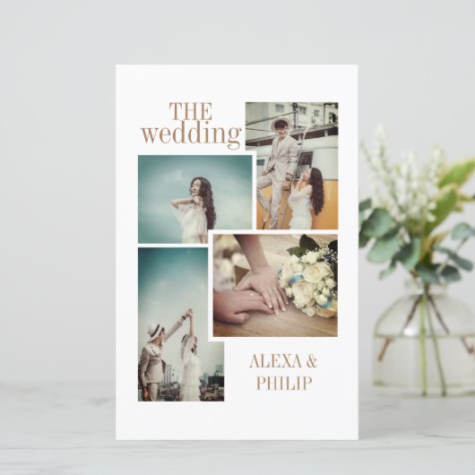 Vintage Chic Photo Wedding programs (スタンド正面)