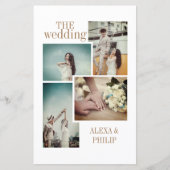 Vintage Chic Photo Wedding programs (正面)