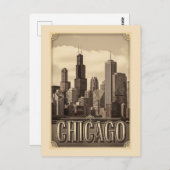vintage chicago city ポストカード (正面/裏面)