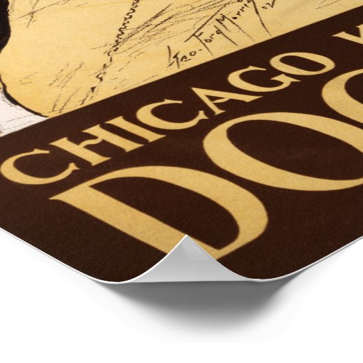 Vintage Chicago Dog Show Advertisement ポスター (角)
