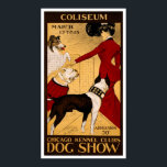 Vintage Chicago Dog Show vertical banner ポスター<br><div class="desc">Completely retouched and restored, professionally enlarged Title: Chicago Kennel Club's dog show / Geo. Ford Morris 02. Creator(s): Morris, George Ford, artist Date Created/Published: [S.l. : s.n., 1902. Medium: 1 print (poster) : lithograph, color ; 56 x 35 cm. Summary: Poster showing a woman admiring dogs at the Chicago Kennel...</div>