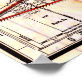 Vintage Chicago Map Poster ポスター (角)