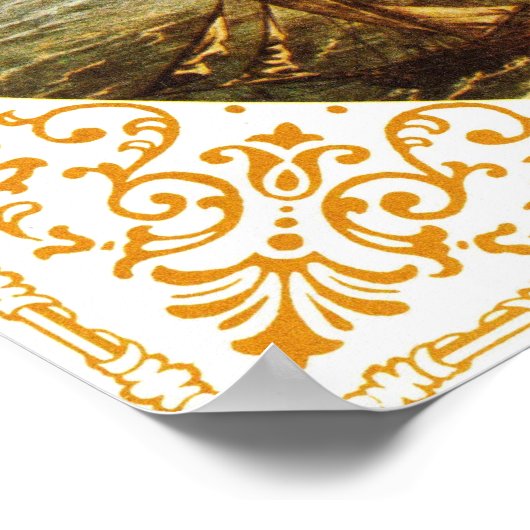 Vintage Chicago Map Poster 1856 ポスター (角)