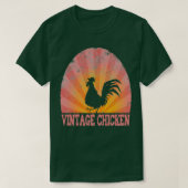 Vintage Chicken Design red Triblend Tシャツ (デザイン正面)