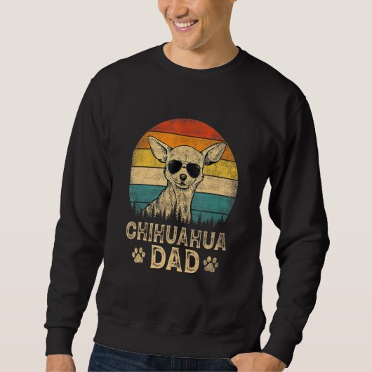 Vintage Chihuahua Dad Dog  Father s Day スウェットシャツ (正面)