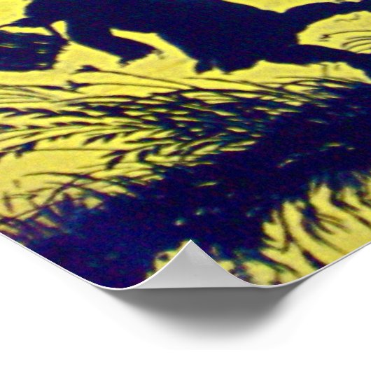 Vintage Child Silhouette Poster ポスター (角)