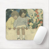 Vintage Children, Garden Wall Jessie Willcox Smith マウスパッド (マウス)
