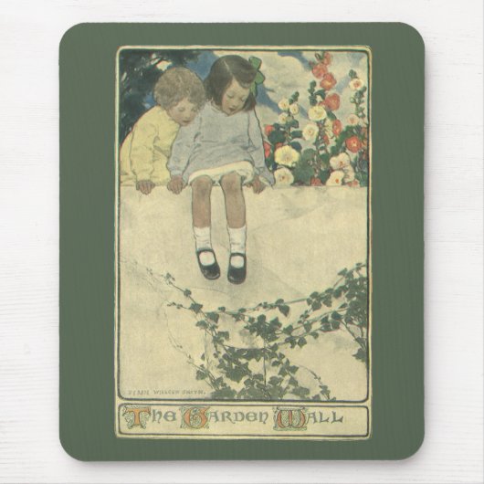Vintage Children, Garden Wall Jessie Willcox Smith マウスパッド (正面)