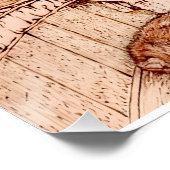 Vintage Children Reading cozy Illustration  ポスター (コーナー)