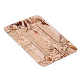 Vintage Children Reading cozy Illustration  マグネット (右側)