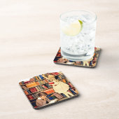 Vintage Children Reading Library Books コースター (右側)