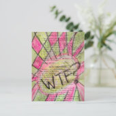 Vintage Childrens Book Mixed Media Collage ポストカード (スタンド正面)