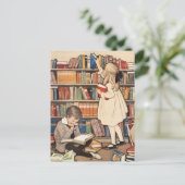 Vintage Children's Book Week Library Illustration ポストカード (スタンド正面)
