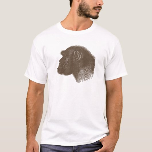 Vintage Chimpanzee Illustration  Tシャツ (正面)