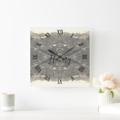 Vintage China Canton city スクエア壁時計 (ホーム)