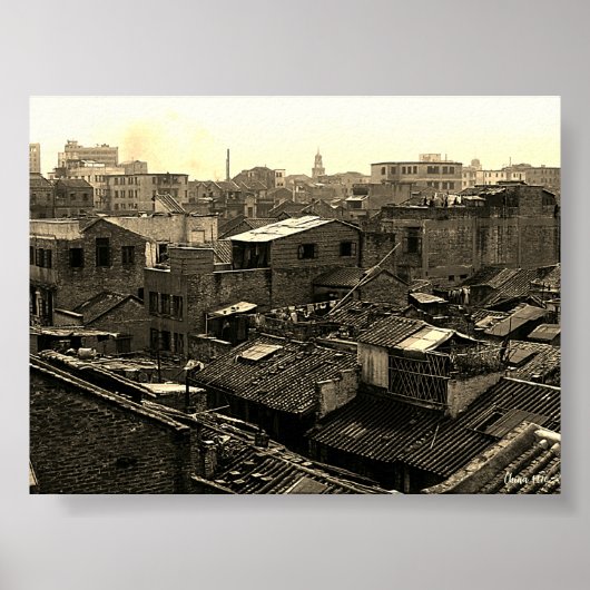 Vintage China Canton city ポスター (正面)